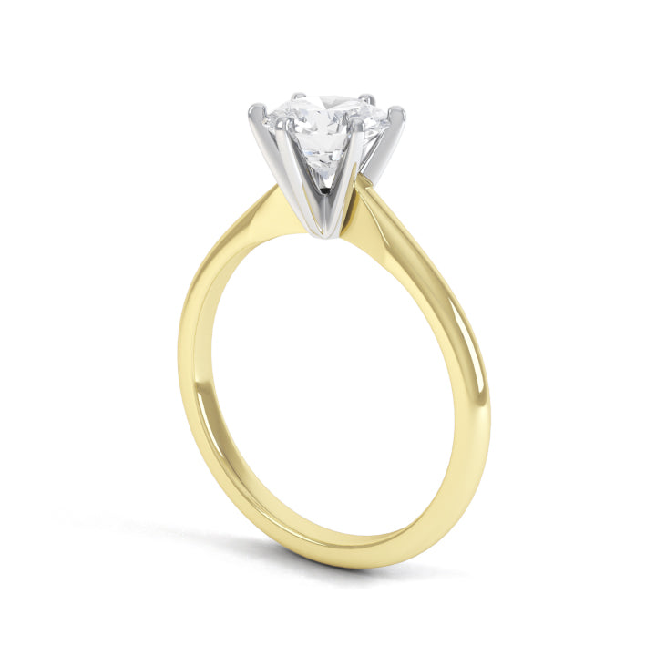 1ct G VS Round Brilliant Cut Lab Diamond 6 Claw Ring