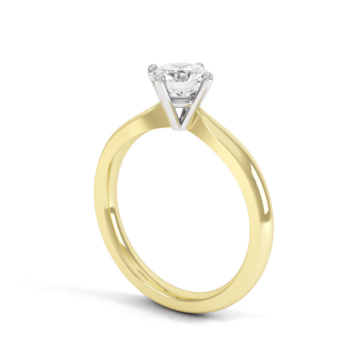 1ct G VS Round Brilliant Cut Lab Diamond 4 Claw Ring