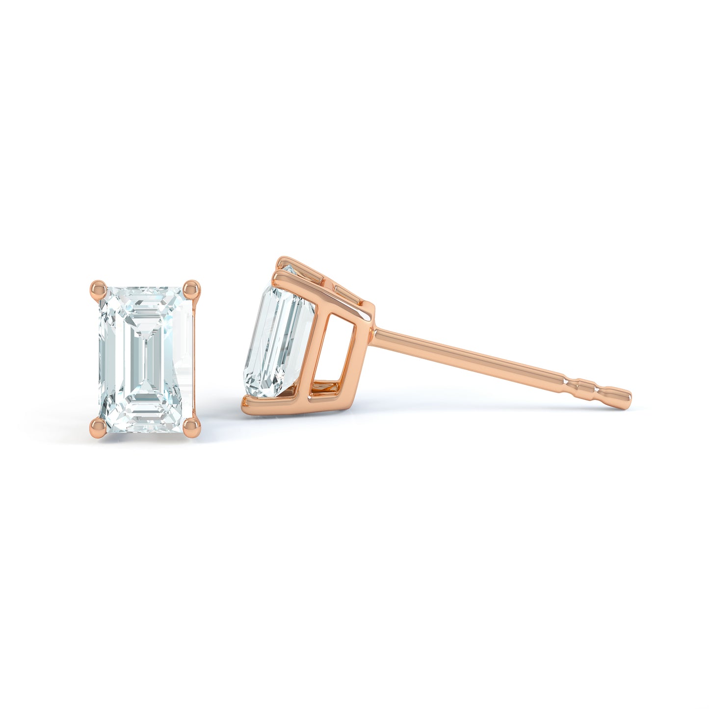 Emerald Cut Set In 4 Claw Setting