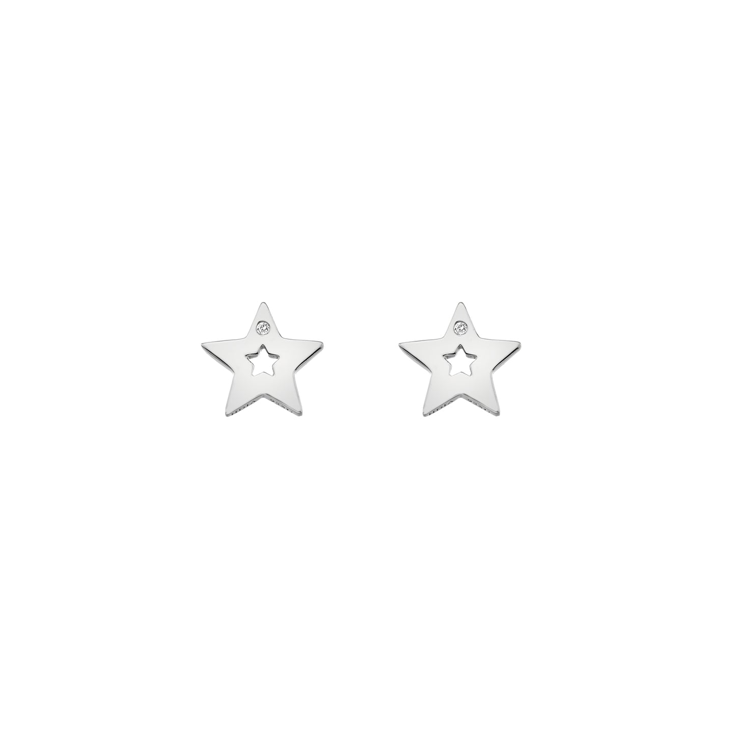 Diamond Amulet Star Earrings