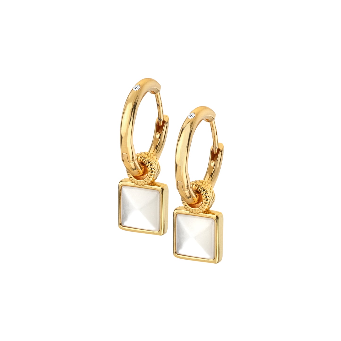 Calm Mother of Pearl Square Earrings