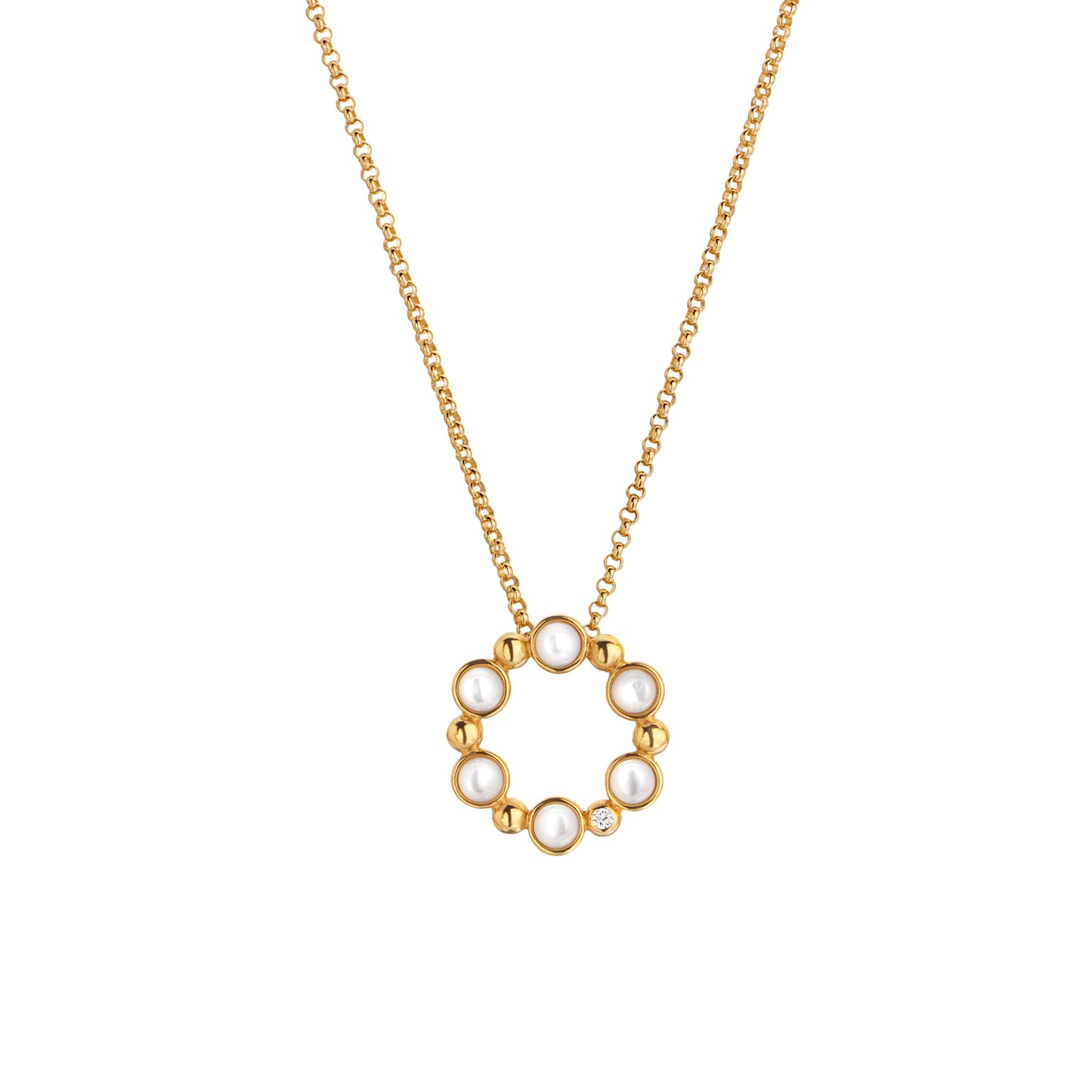 Calm Mother of Pearl Circle Pendant