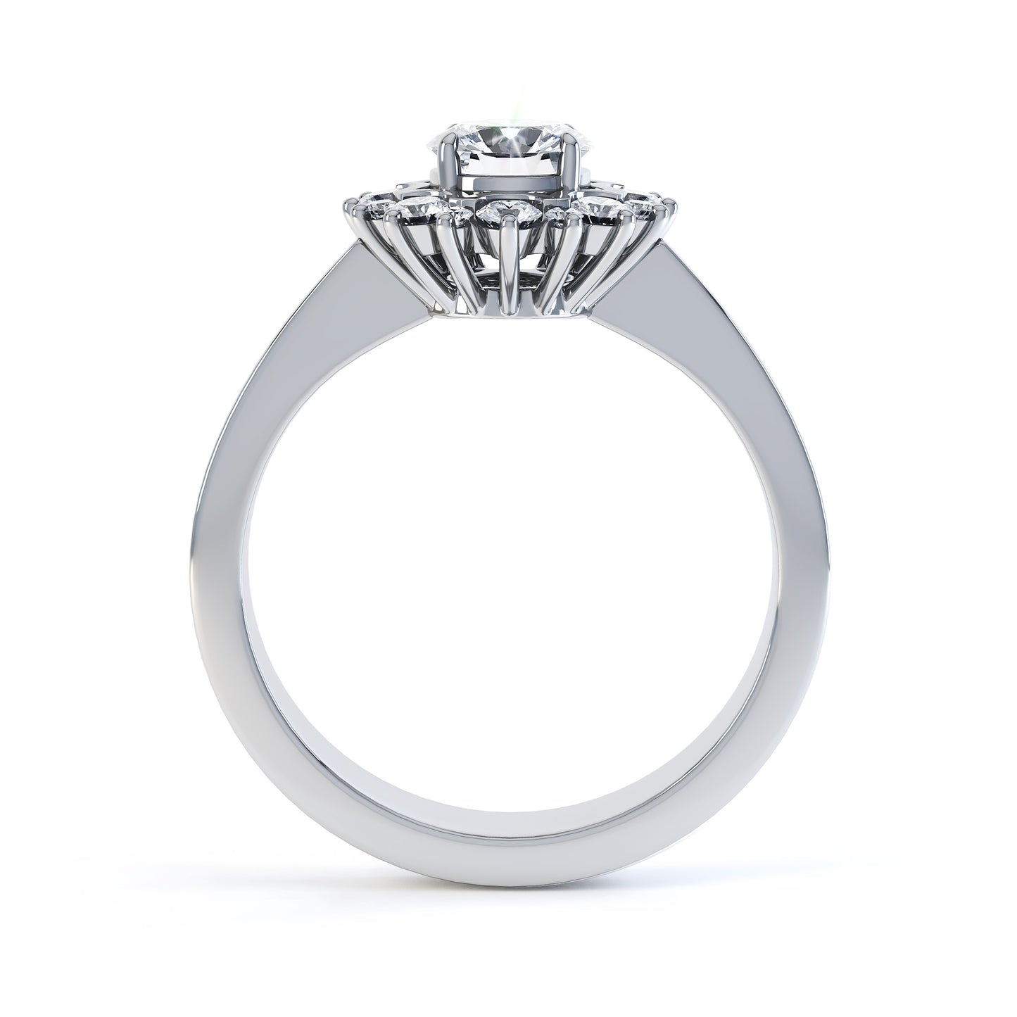 1.10ct G VS Lab Diamond Claw Set Flower Setting