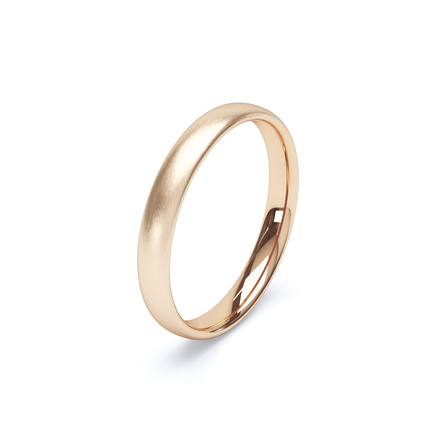 3mm Gold Wedding Band Satin