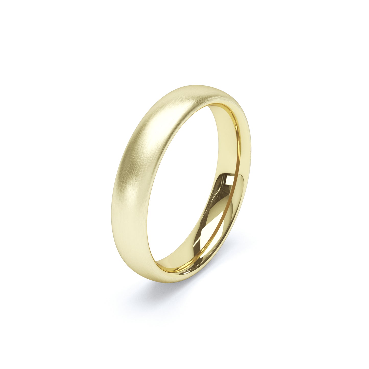 4mm Gold Wedding Band Satin