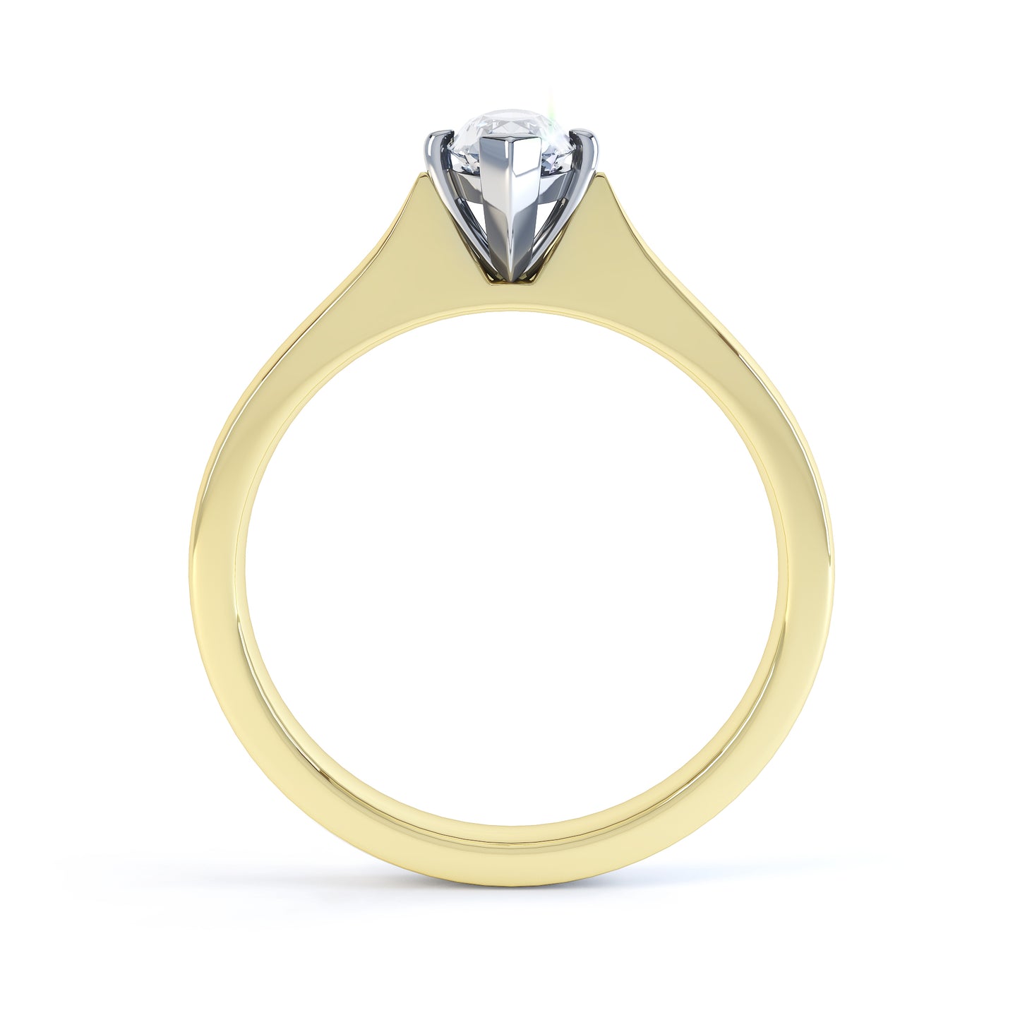 Marquise Cut Tapered Raised Band