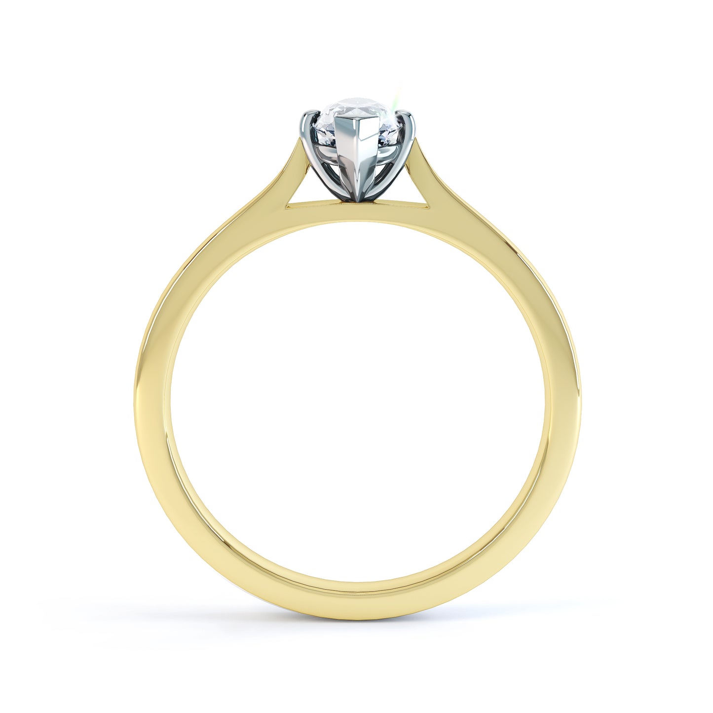 Marquise Cut V Shape Claw Set Band