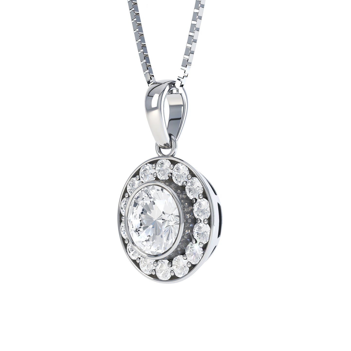 18ct 0.50ct White Gold Diamond Pendant