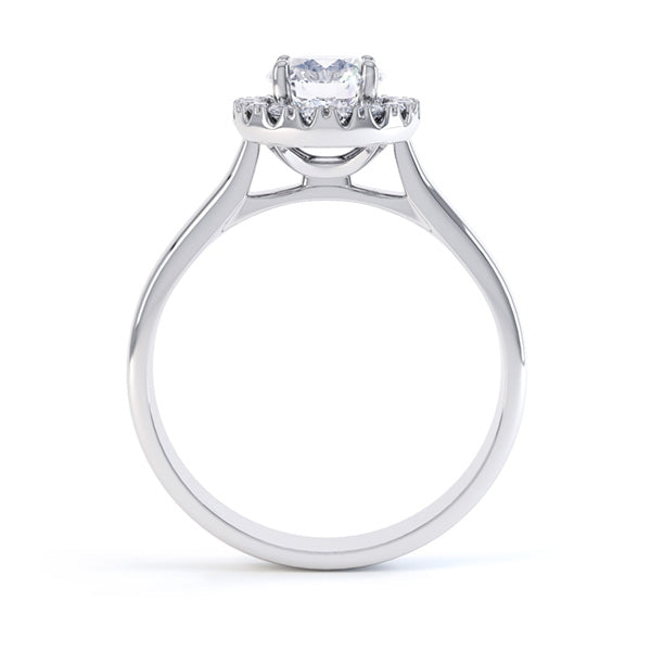 1.28ct Round Halo Cluster Ring 18ct W/G