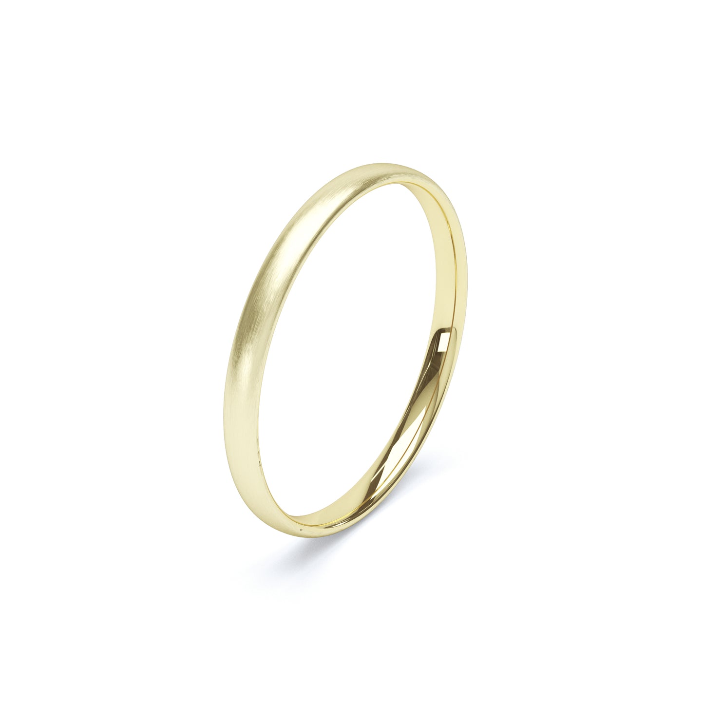 2mm Gold Wedding Band Satin