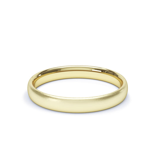 3mm Gold Wedding Band satin