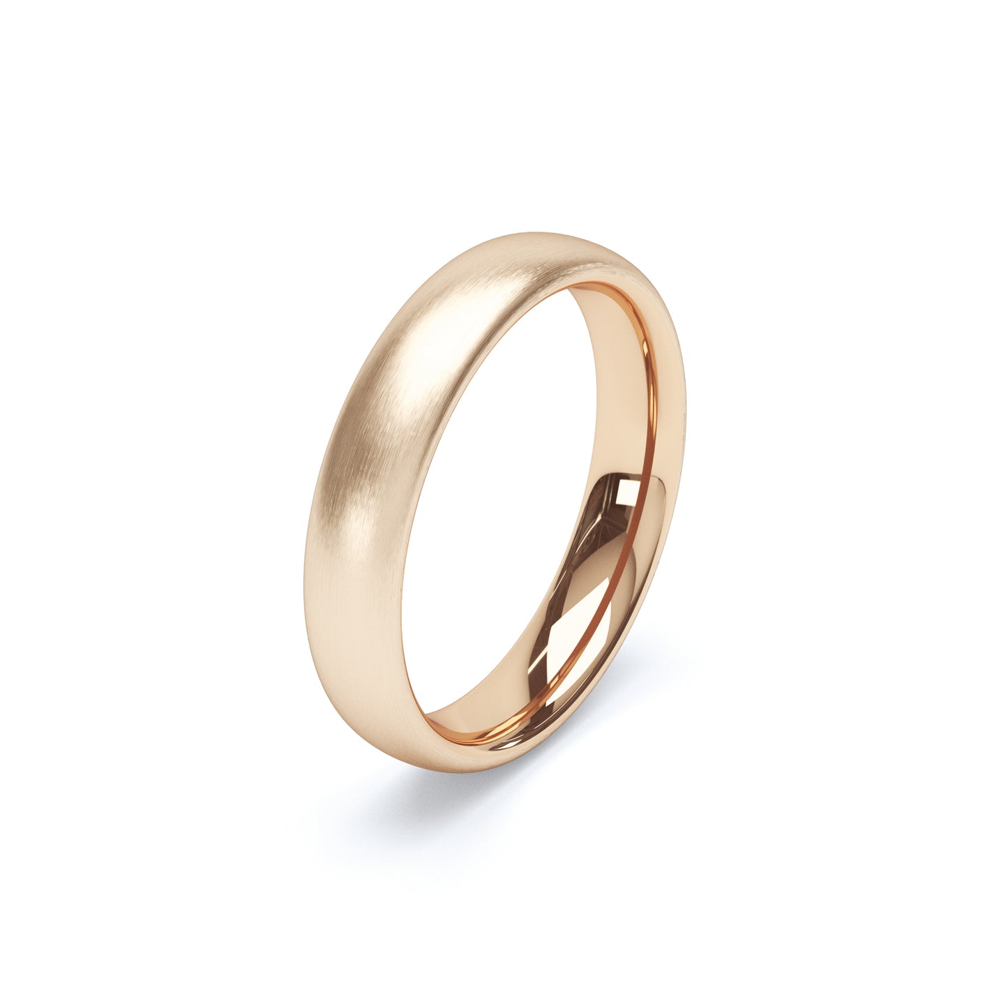 4mm Gold Wedding Band Satin