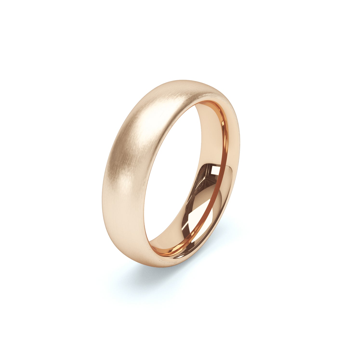 5mm Gold Wedding Band Satin