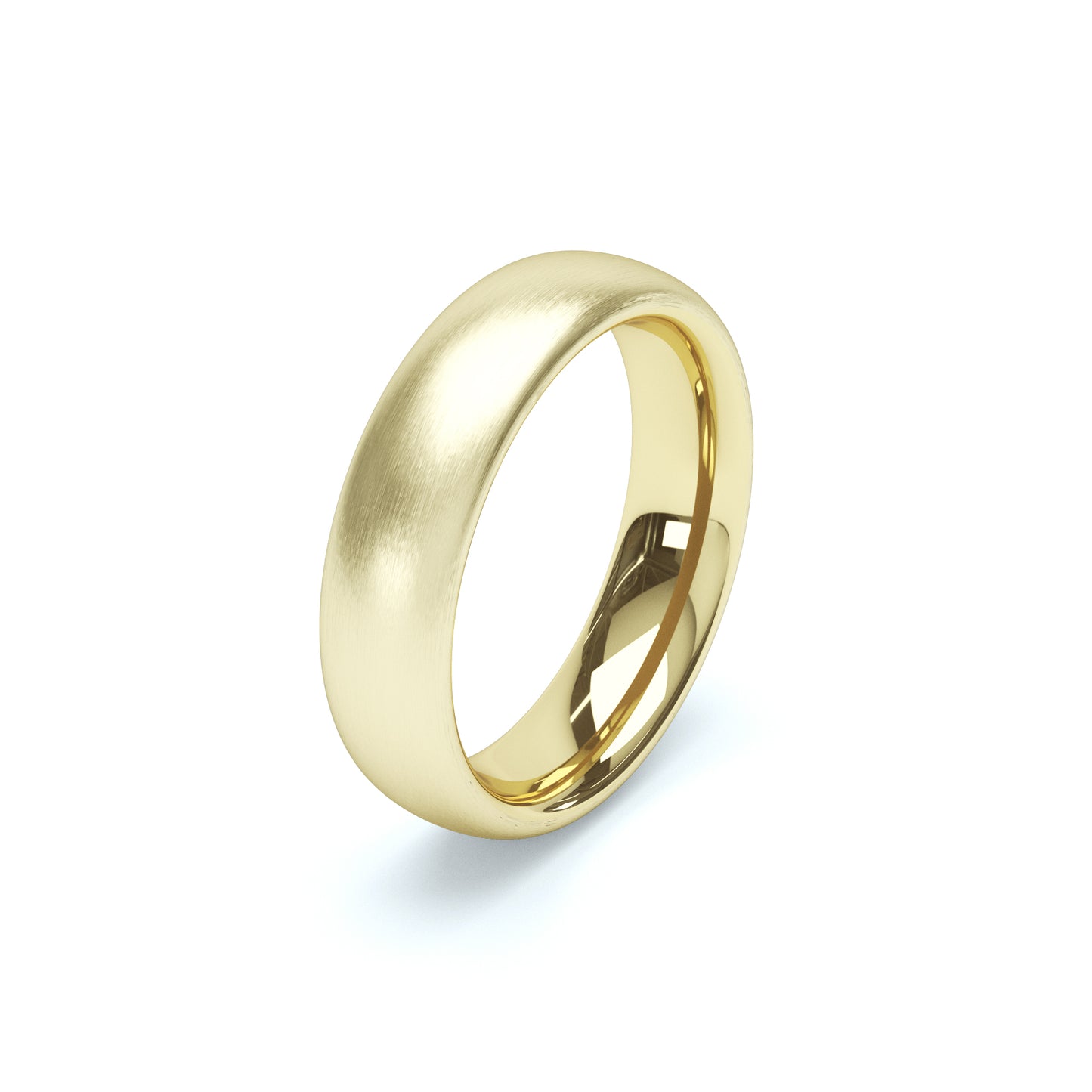 5mm Gold Wedding Band Satin