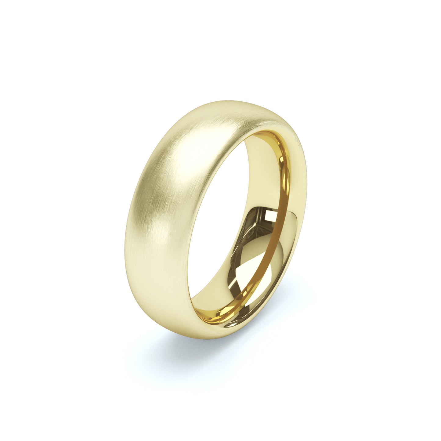 6mm Gold Wedding Band Satin