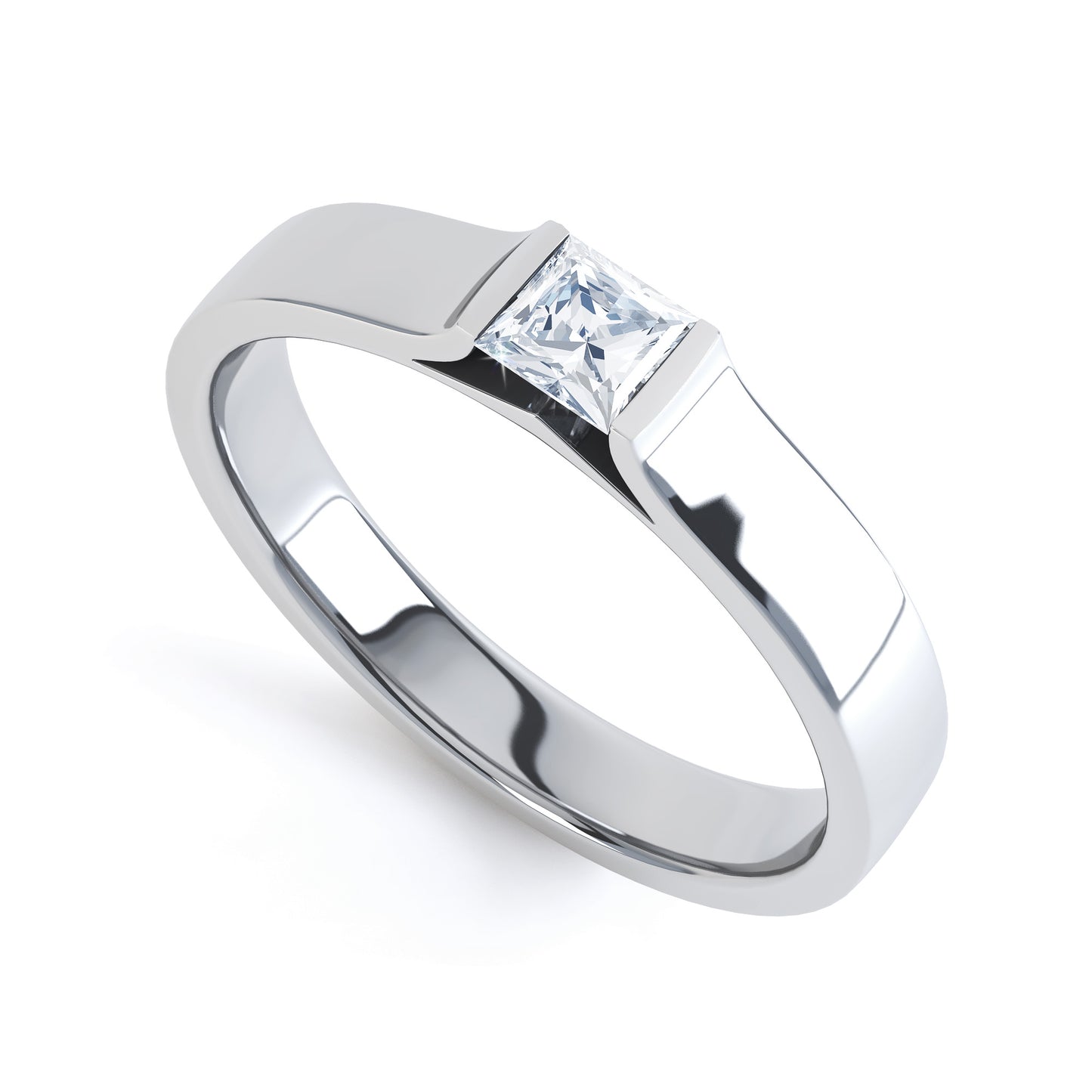 Square Princess Cut Tension Cut Band