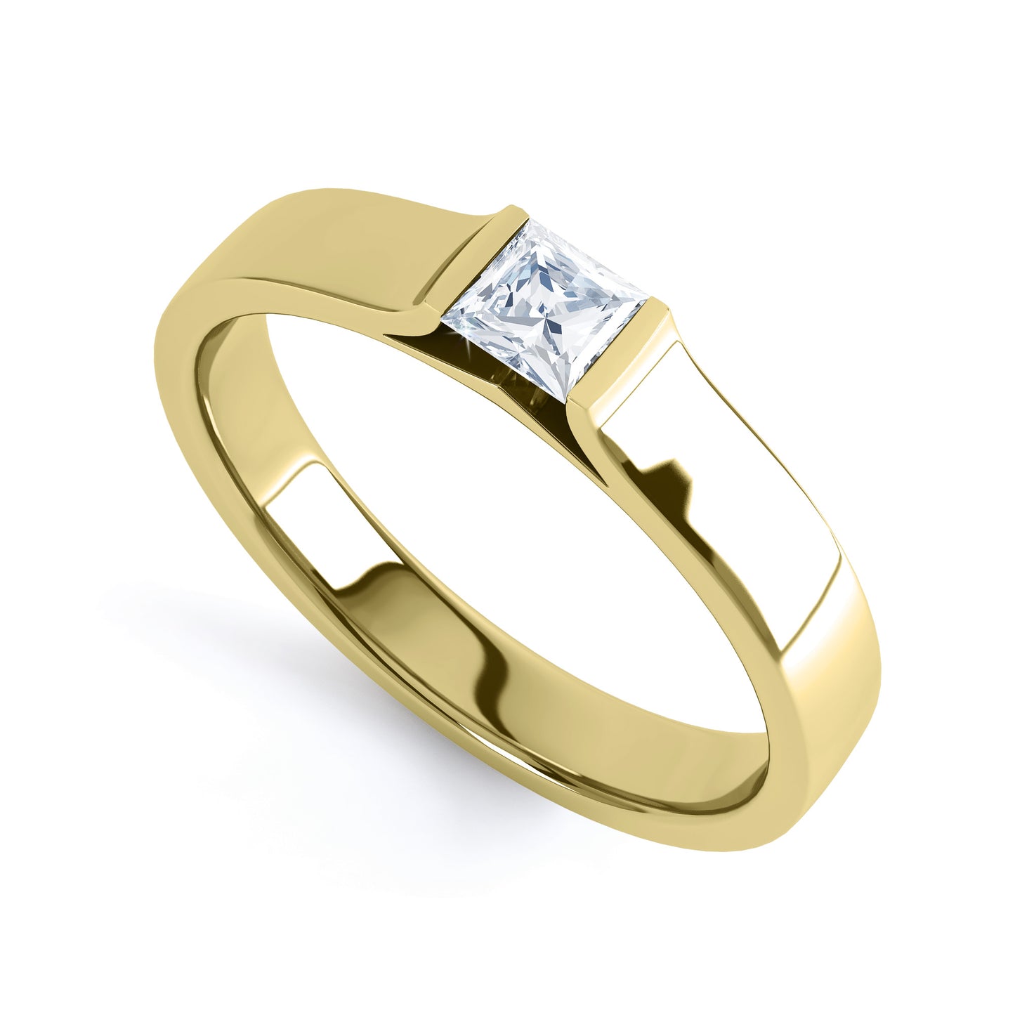 Square Princess Cut Tension Cut Band