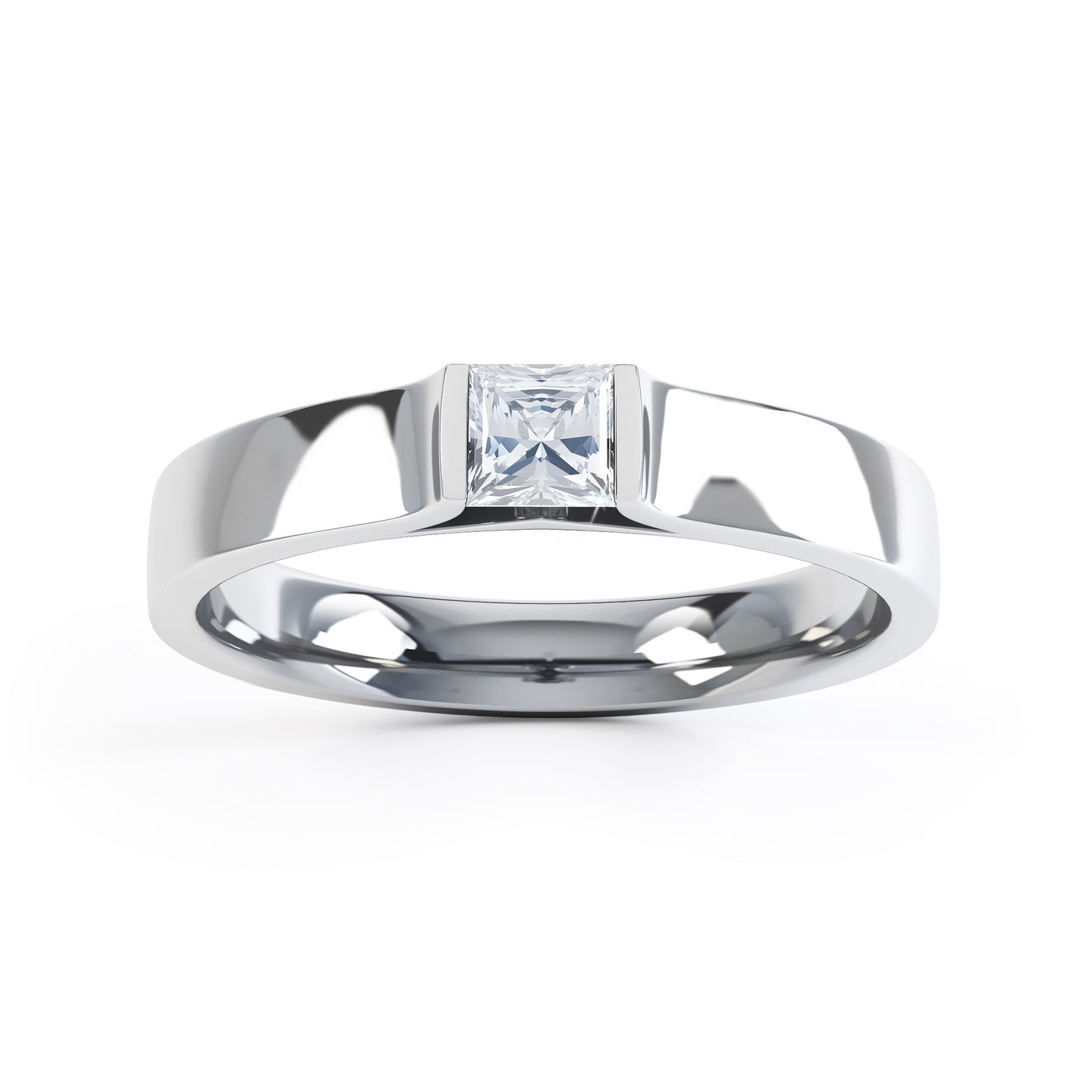 Square Princess Cut Tension Cut Band