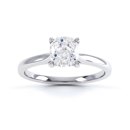 Cushion Cut 4 Claw V Shape Band