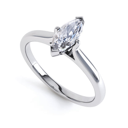 Marquise Cut Claw Set Band