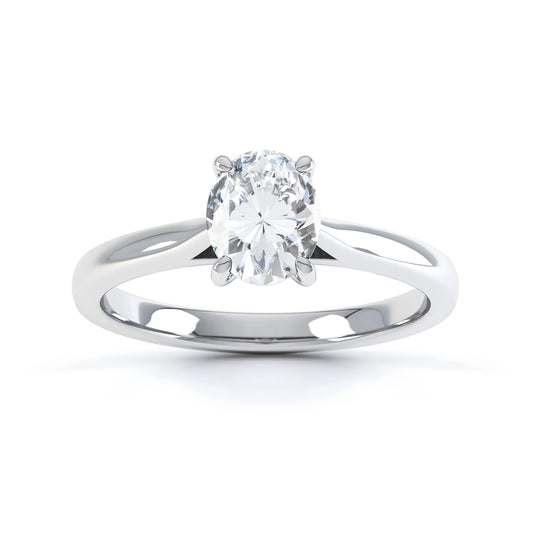 Cushion Cut 4 Claw Tapered Band