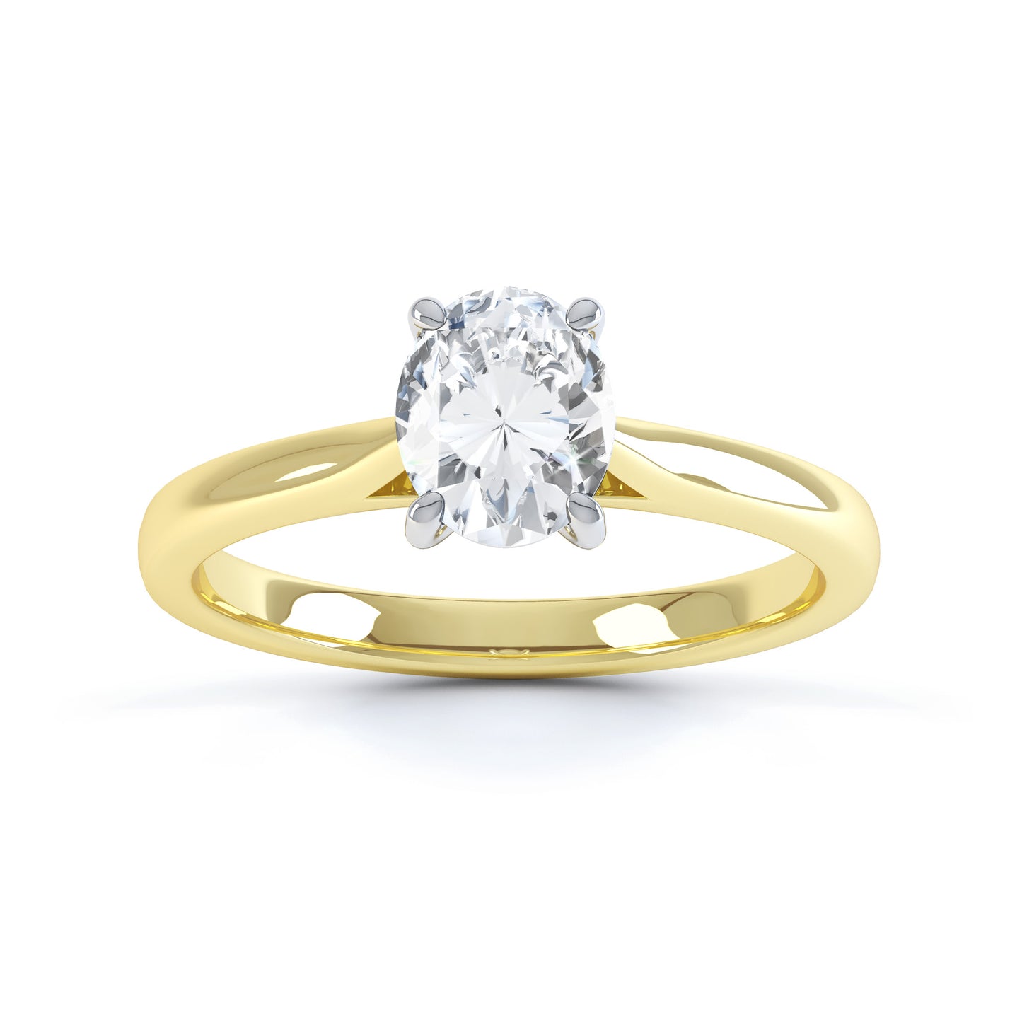 Cushion Cut 4 Claw Tapered Band