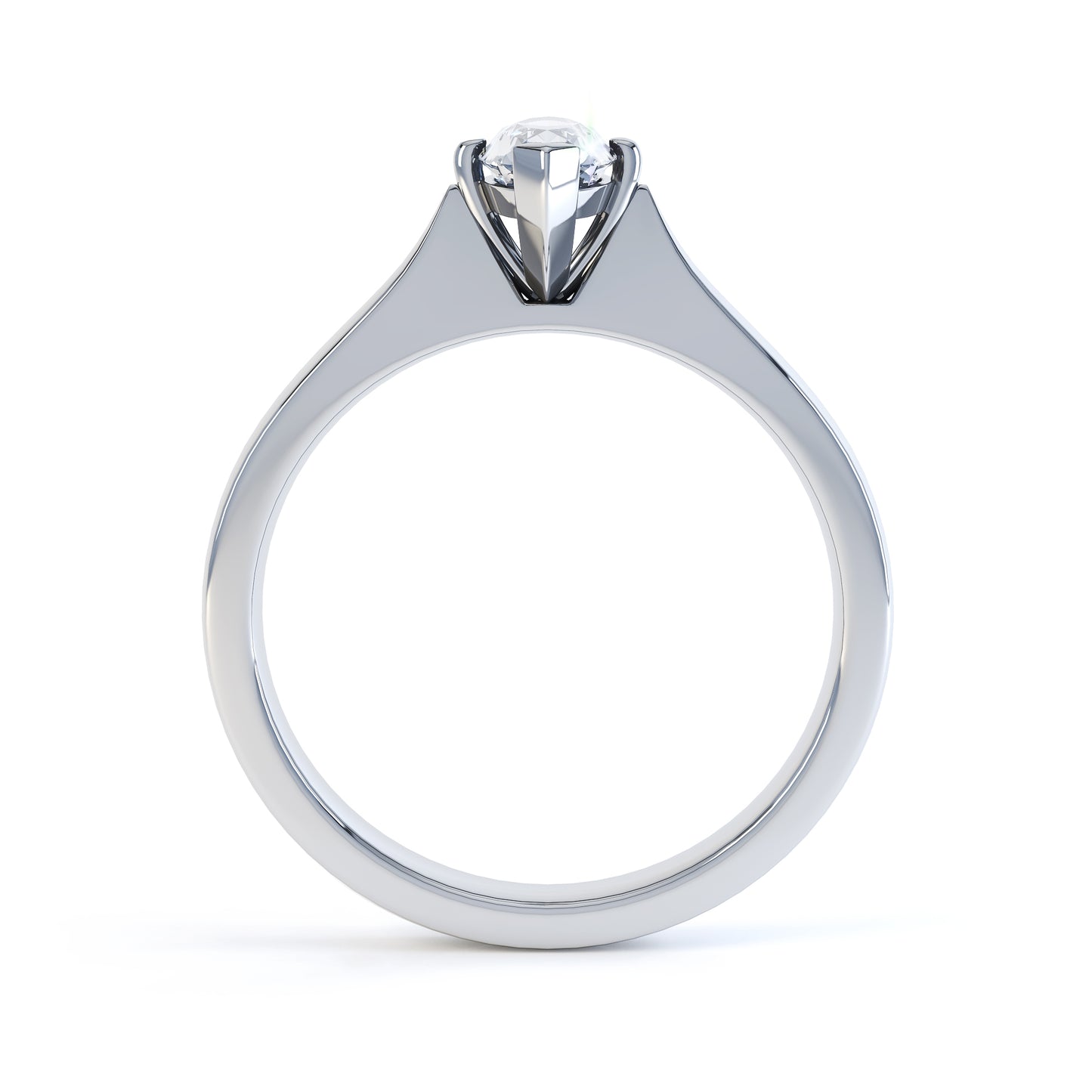 Marquise Cut Tapered Raised Band