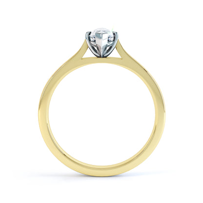 Marquise Cut V Shape Claw Set Band