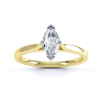 Marquise Cut V Shape Claw Set Band