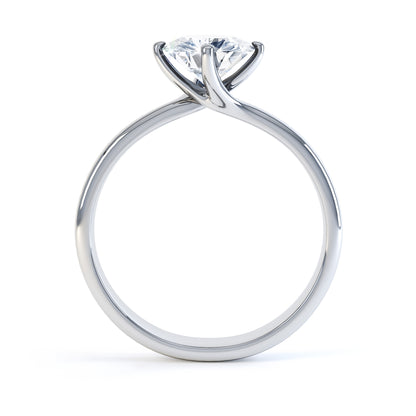 Round Brilliant Cut 4 Claw Star Twist Band