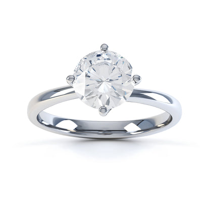 Round Brilliant Cut 4 Claw Star Twist Band