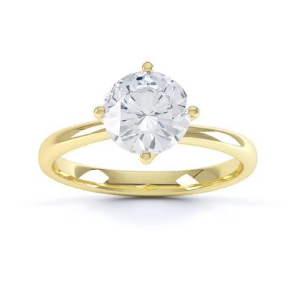 Round Brilliant Cut 4 Claw Star Twist Band