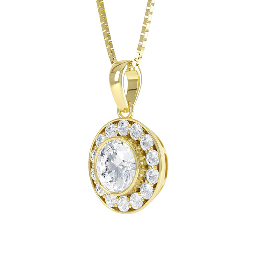 18ct Yellow Gold Diamond Pendant