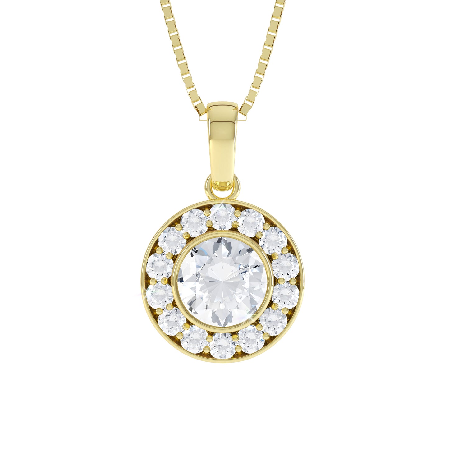 18ct Yellow Gold Diamond Pendant