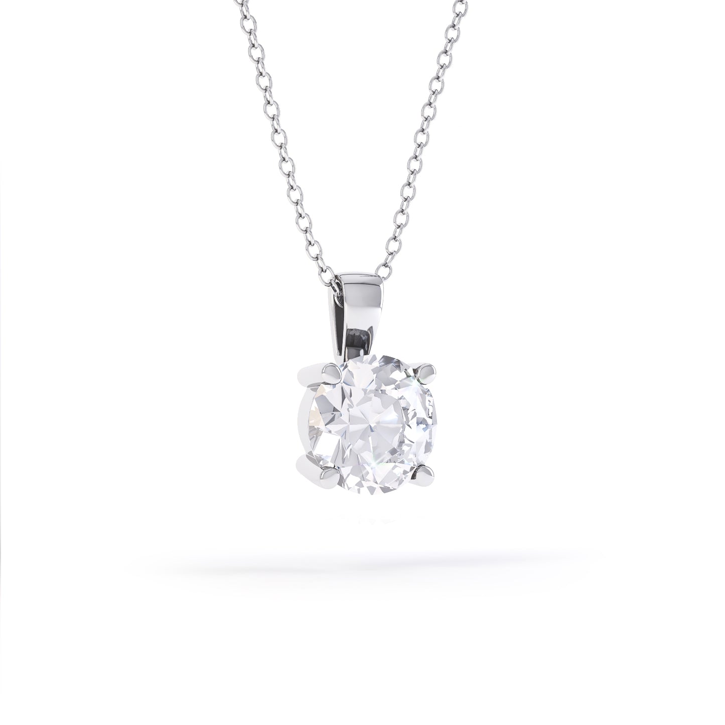 4 Claw Diamond Pendant