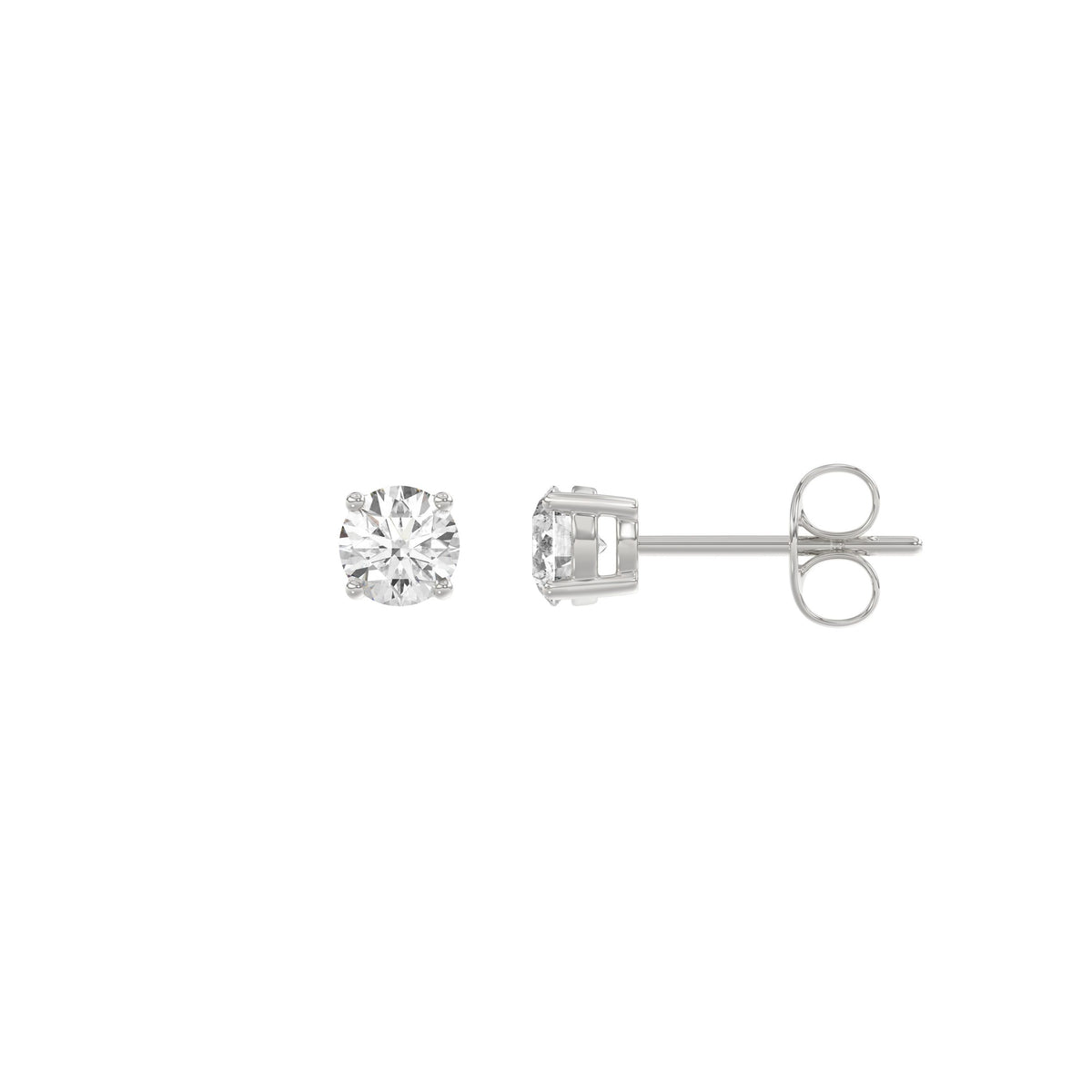 18K White Gold, flat view