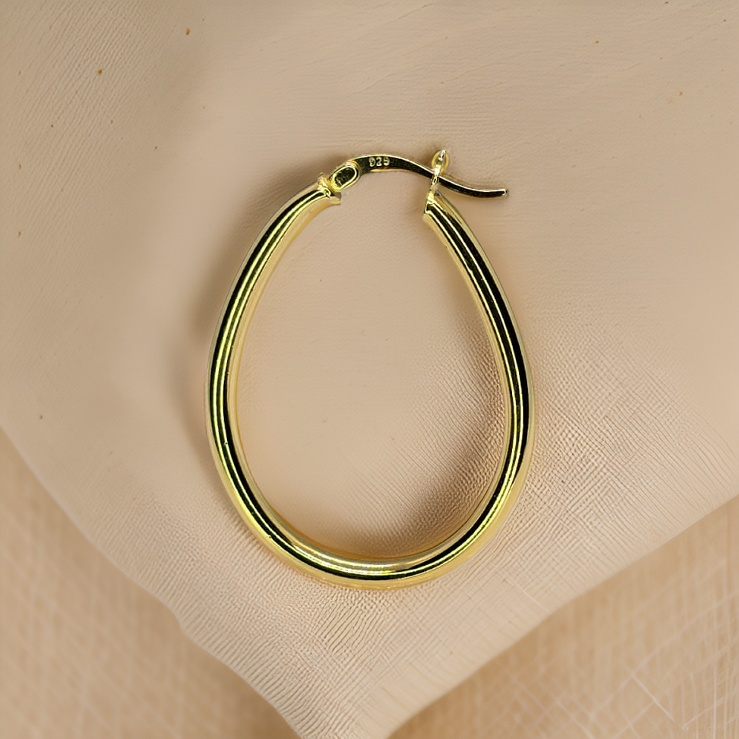 Gold colour hoop earring