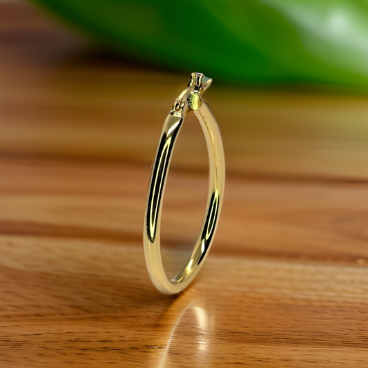 Gold colour hoop earring