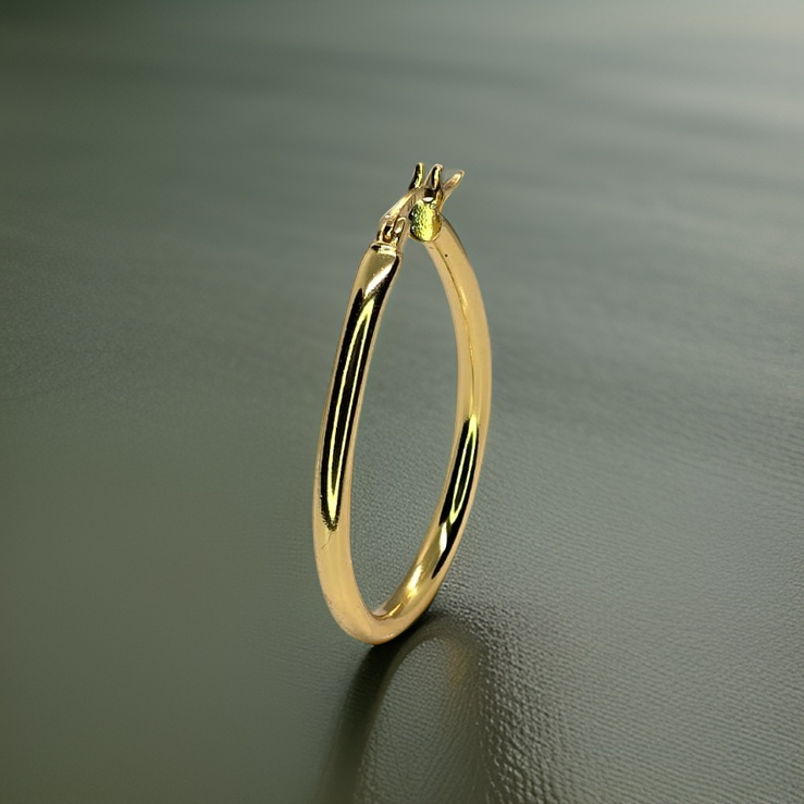 Gold colour hoop earring